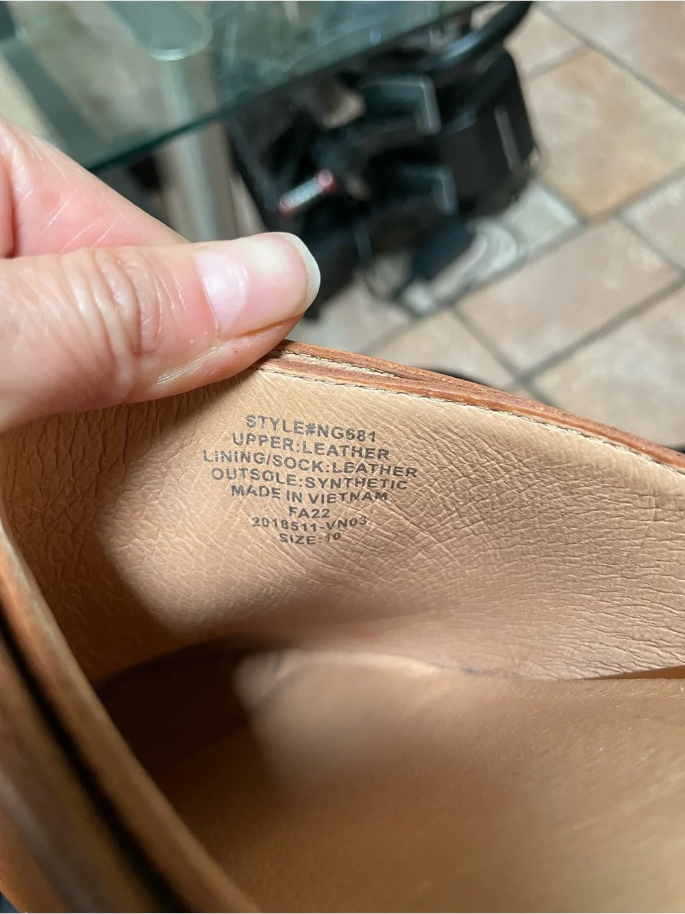Madewell Cognac Leather Studded Clog Mules - Picture 5 of 7